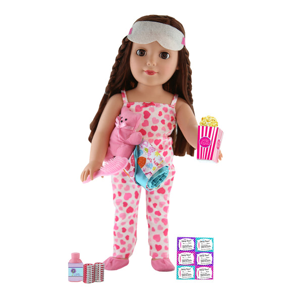 18" Doll & Accessories Playset - Slumber Party - Be My Girl