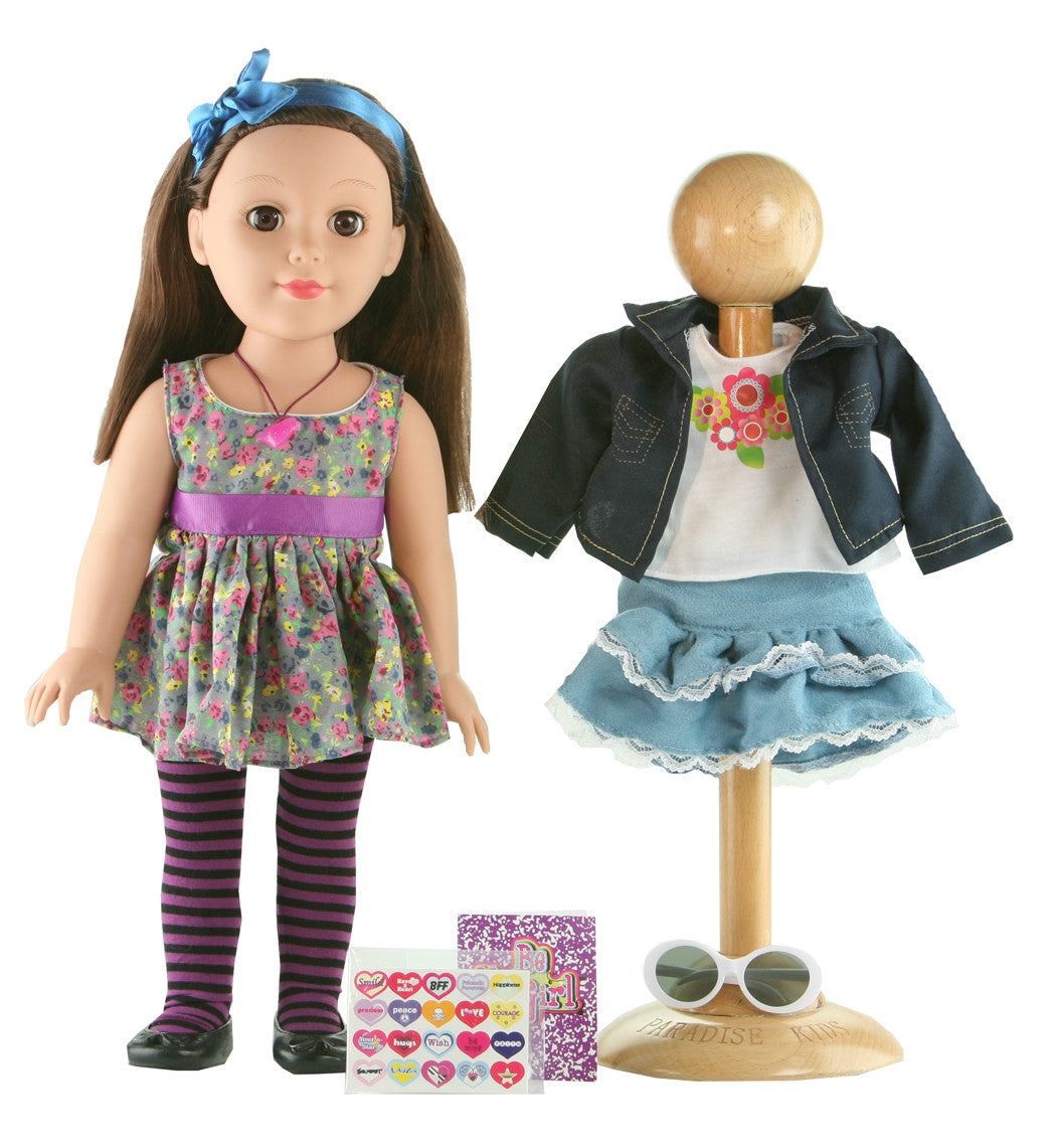 18 Inch Deluxe Doll with Additional Outfit - Brunette